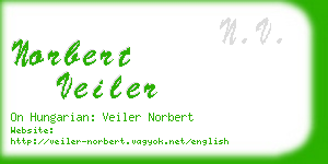 norbert veiler business card